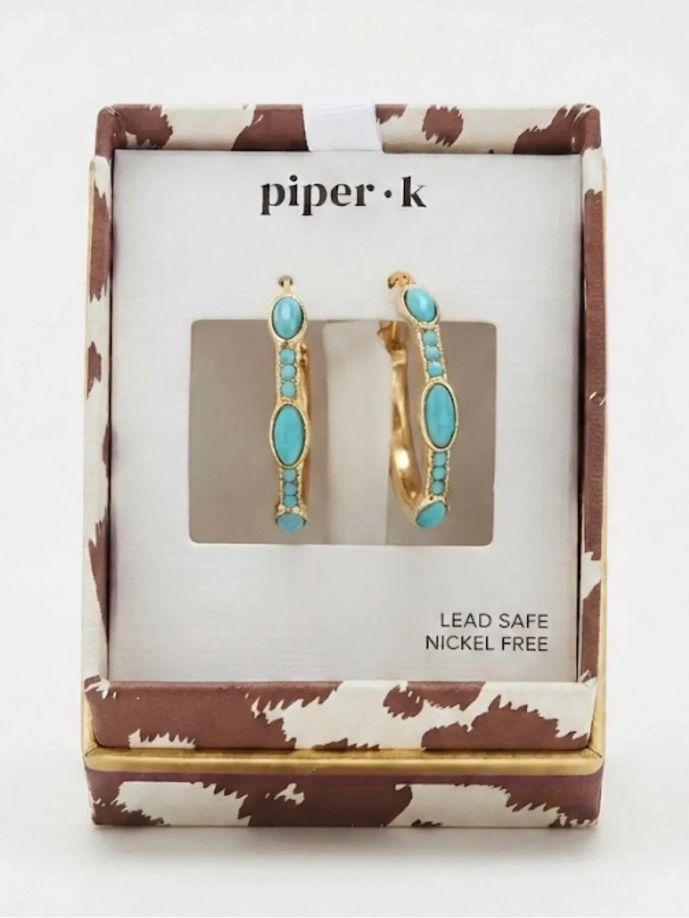 NWT ⚜️🩵⚜️ Piper K Reconstituted Turquoise Earrings